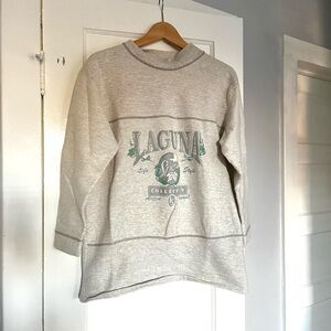 Vintage Preppy Retrosport Laguna Graphic Sweatshirt